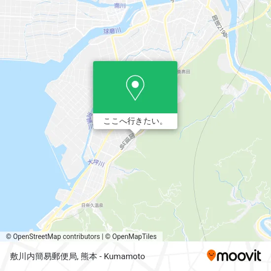 敷川内簡易郵便局地図