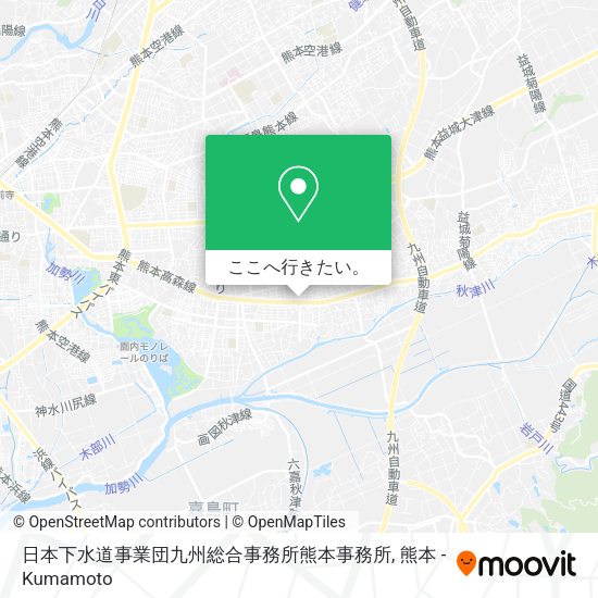 日本下水道事業団九州総合事務所熊本事務所地図