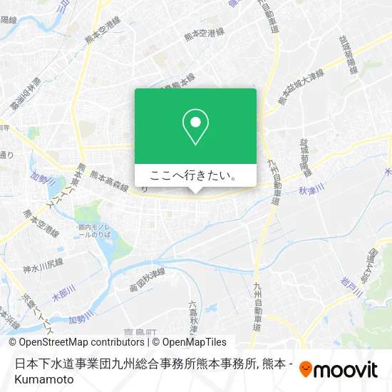 日本下水道事業団九州総合事務所熊本事務所地図
