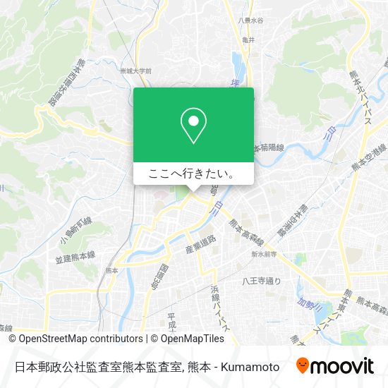 日本郵政公社監査室熊本監査室地図