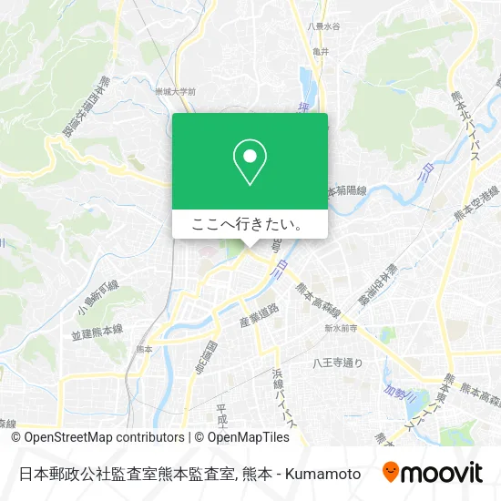 日本郵政公社監査室熊本監査室地図