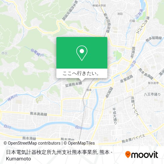 日本電気計器検定所九州支社熊本事業所地図