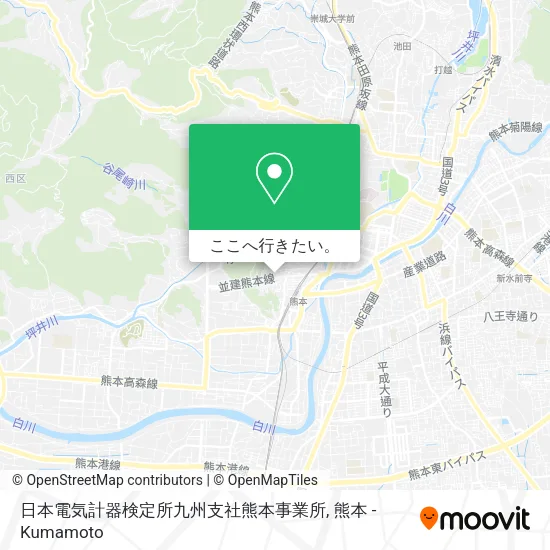 日本電気計器検定所九州支社熊本事業所地図