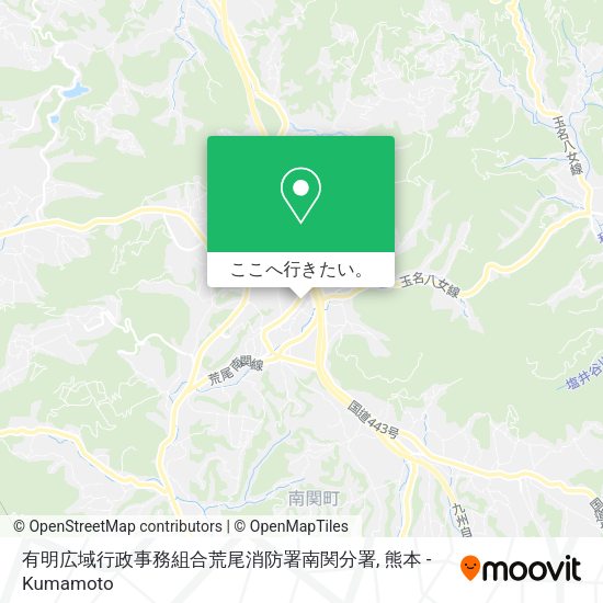 有明広域行政事務組合荒尾消防署南関分署地図