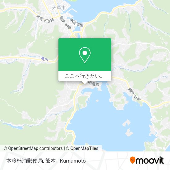 本渡楠浦郵便局地図