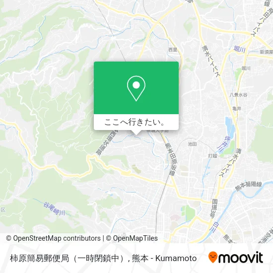 柿原簡易郵便局（一時閉鎖中）地図