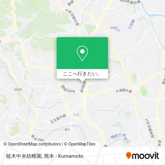 植木中央幼稚園地図