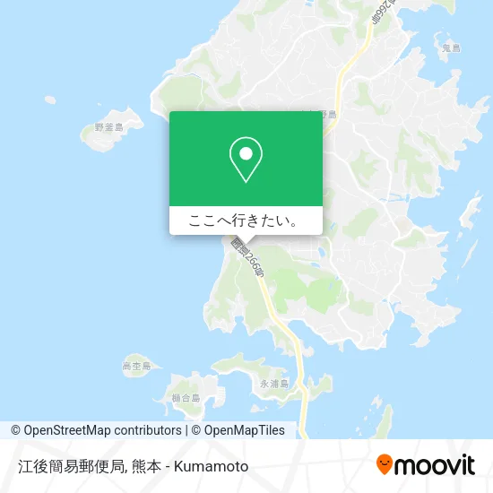 江後簡易郵便局地図