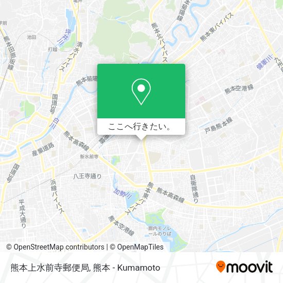 熊本上水前寺郵便局地図