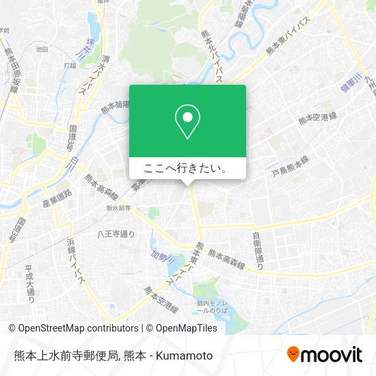 熊本上水前寺郵便局地図