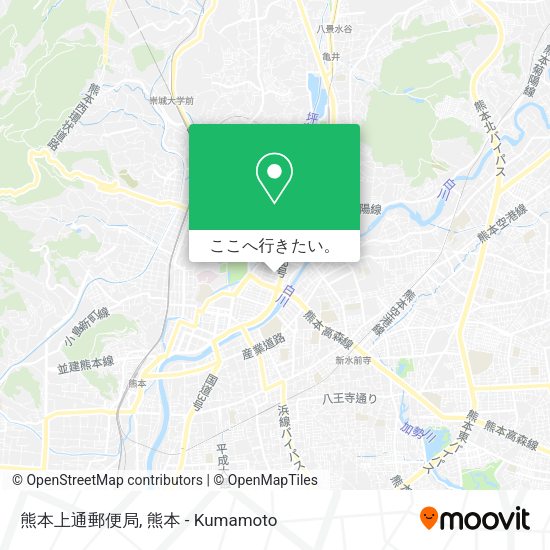 熊本上通郵便局地図