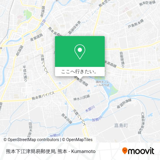 熊本下江津簡易郵便局地図