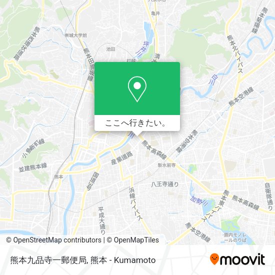 熊本九品寺一郵便局地図