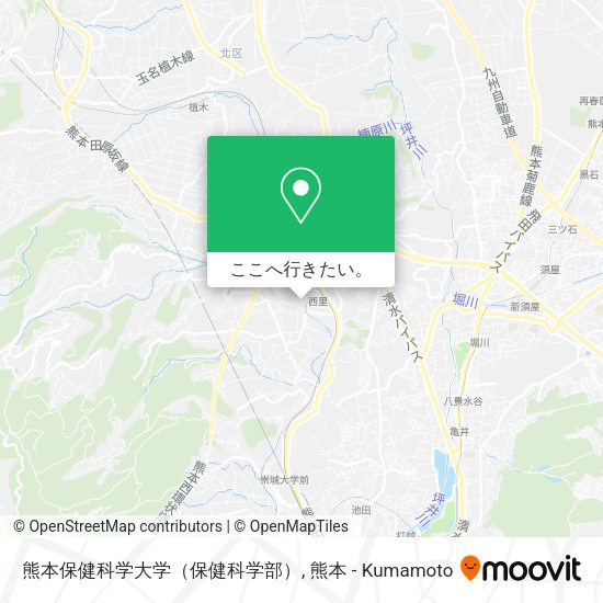 熊本保健科学大学（保健科学部）地図