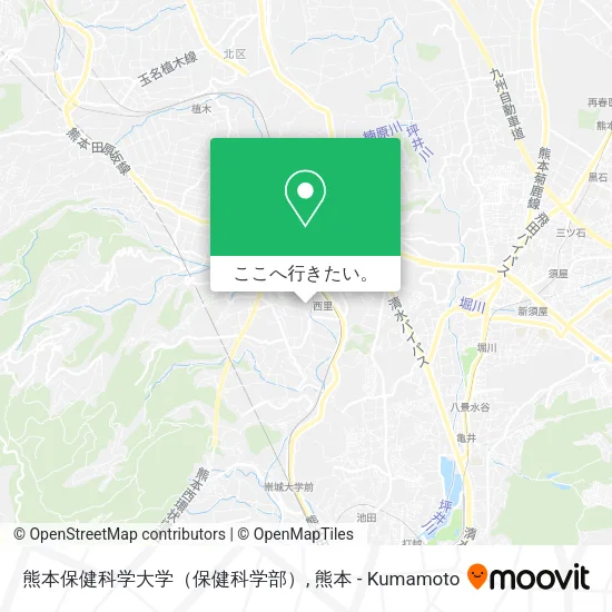 熊本保健科学大学（保健科学部）地図