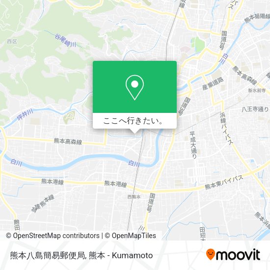 熊本八島簡易郵便局地図