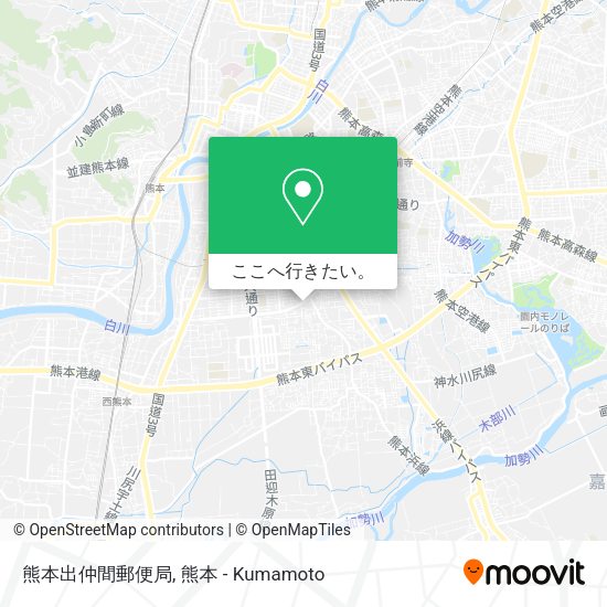 熊本出仲間郵便局地図