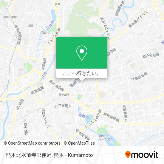 熊本北水前寺郵便局地図