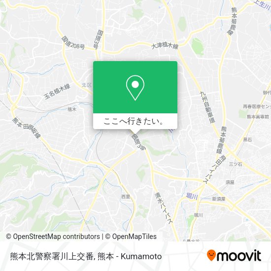 熊本北警察署川上交番地図