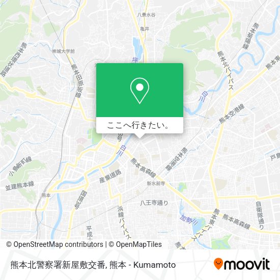 熊本北警察署新屋敷交番地図