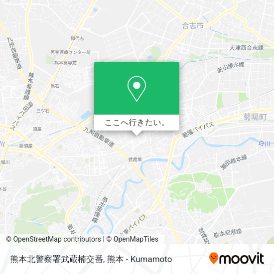熊本北警察署武蔵楠交番地図
