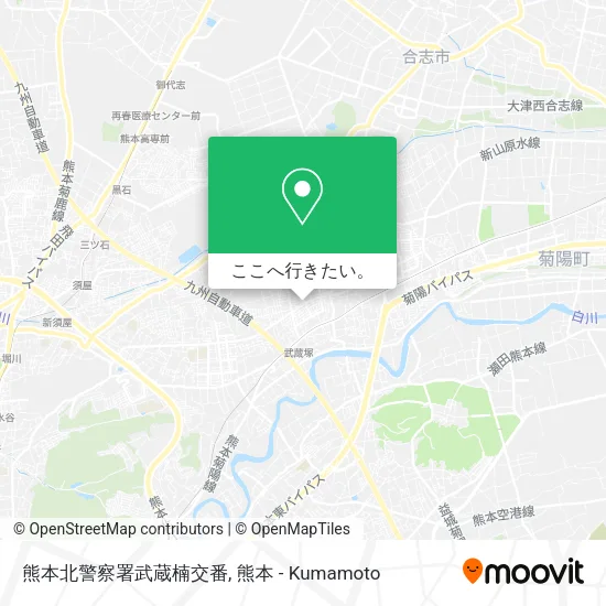 熊本北警察署武蔵楠交番地図