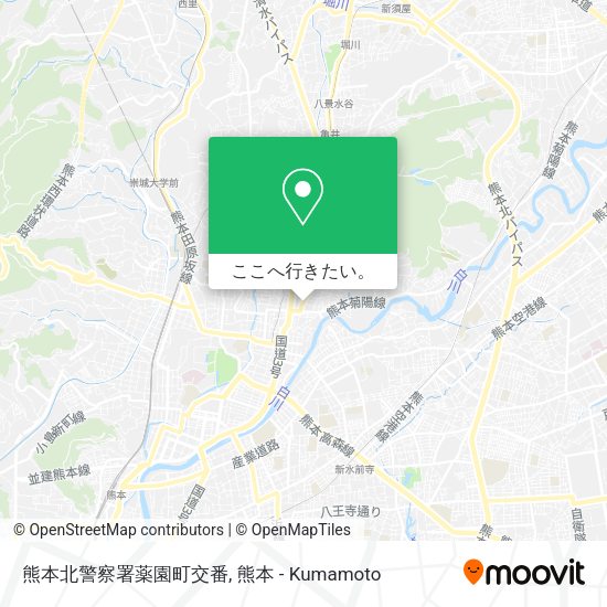 熊本北警察署薬園町交番地図