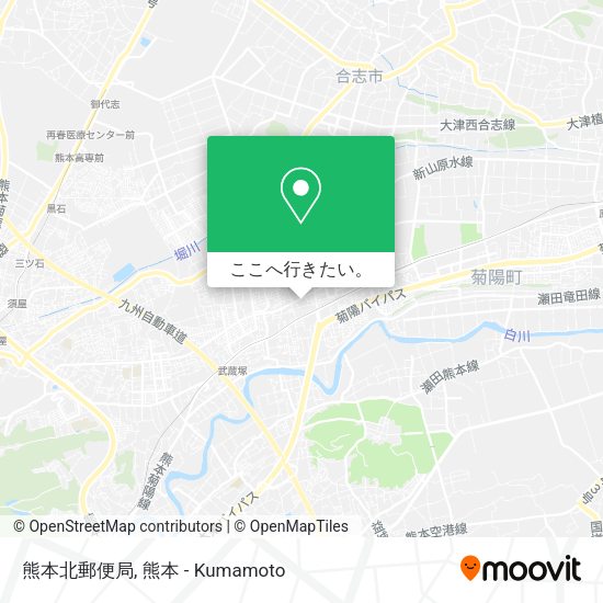 熊本北郵便局地図