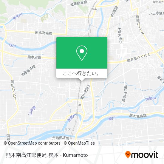 熊本南高江郵便局地図