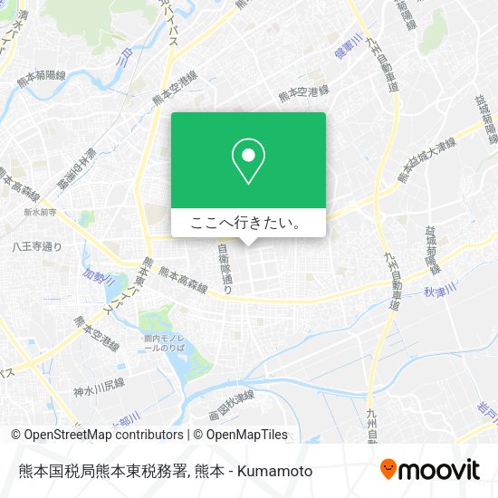 熊本国税局熊本東税務署地図