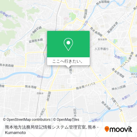 熊本地方法務局登記情報システム管理官室地図