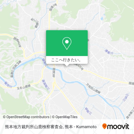 熊本地方裁判所山鹿検察審査会地図