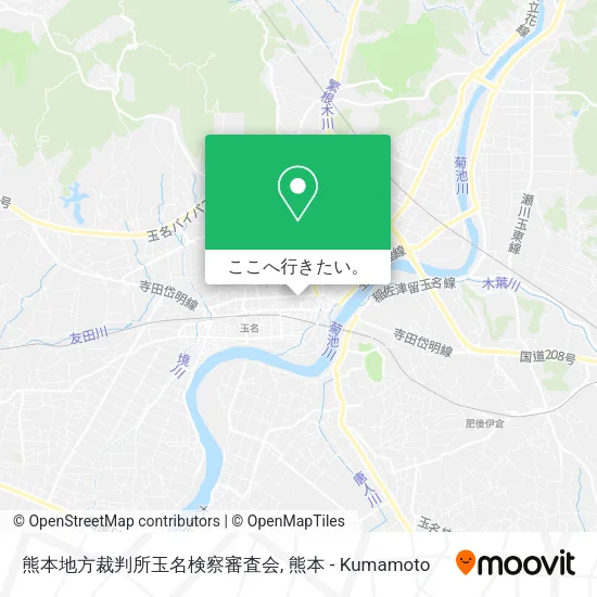 熊本地方裁判所玉名検察審査会地図