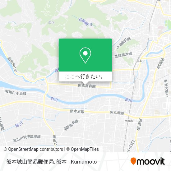 熊本城山簡易郵便局地図