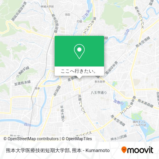熊本大学医療技術短期大学部地図