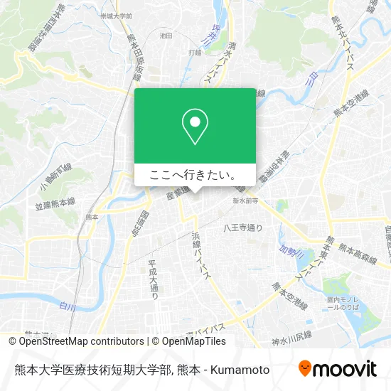 熊本大学医療技術短期大学部地図