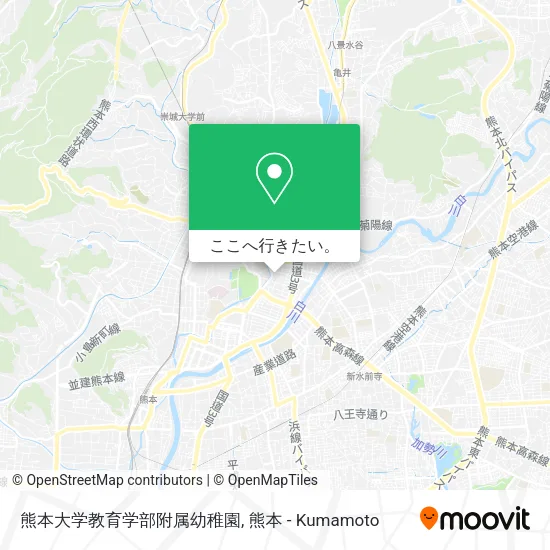 熊本大学教育学部附属幼稚園地図