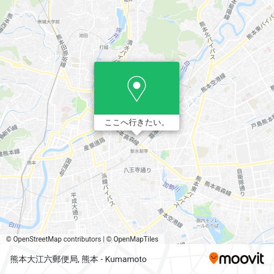 熊本大江六郵便局地図