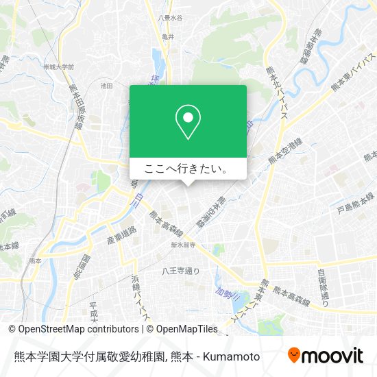 熊本学園大学付属敬愛幼稚園地図