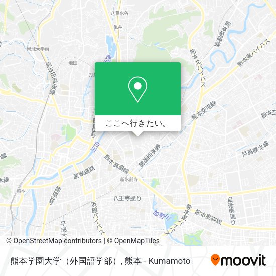 熊本学園大学（外国語学部）地図