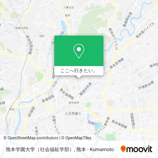 熊本学園大学（社会福祉学部）地図
