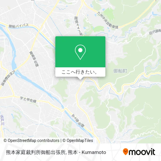 熊本家庭裁判所御船出張所地図