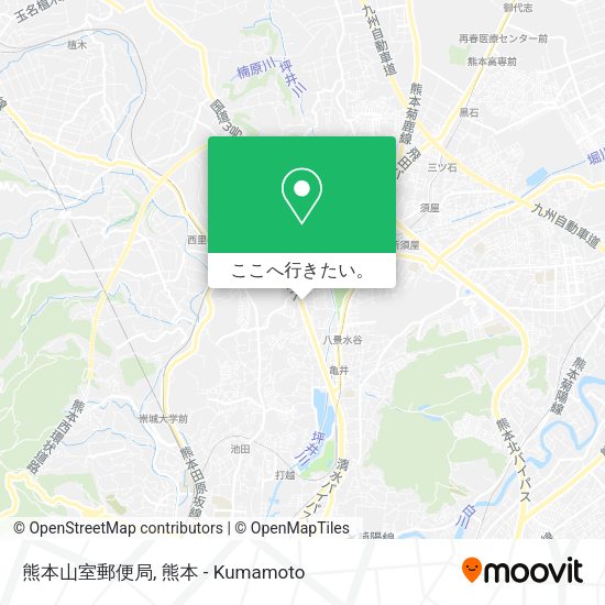 熊本山室郵便局地図