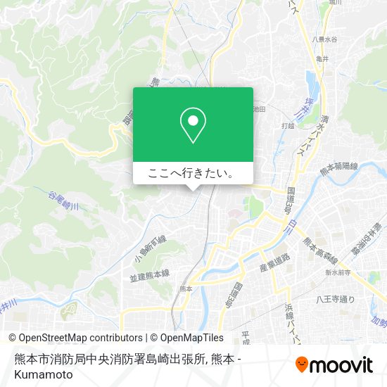 熊本市消防局中央消防署島崎出張所地図