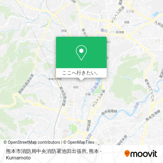 熊本市消防局中央消防署池田出張所地図