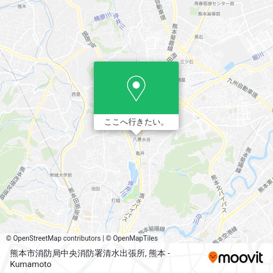 熊本市消防局中央消防署清水出張所地図