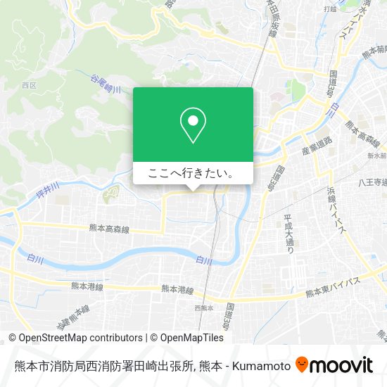 熊本市消防局西消防署田崎出張所地図