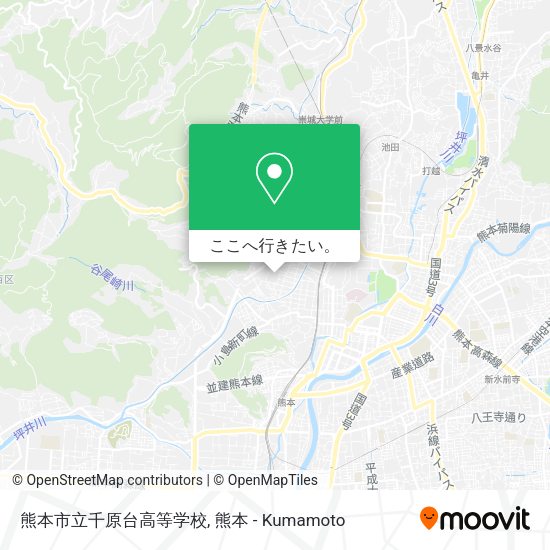 熊本市立千原台高等学校地図