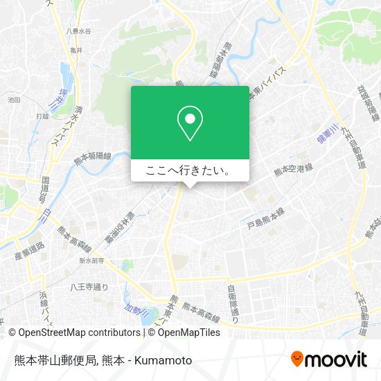 熊本帯山郵便局地図
