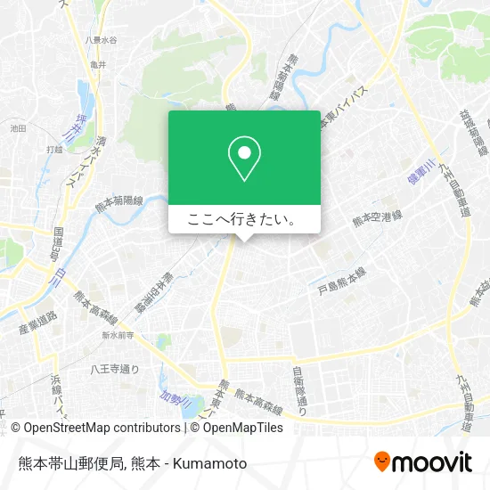 熊本帯山郵便局地図